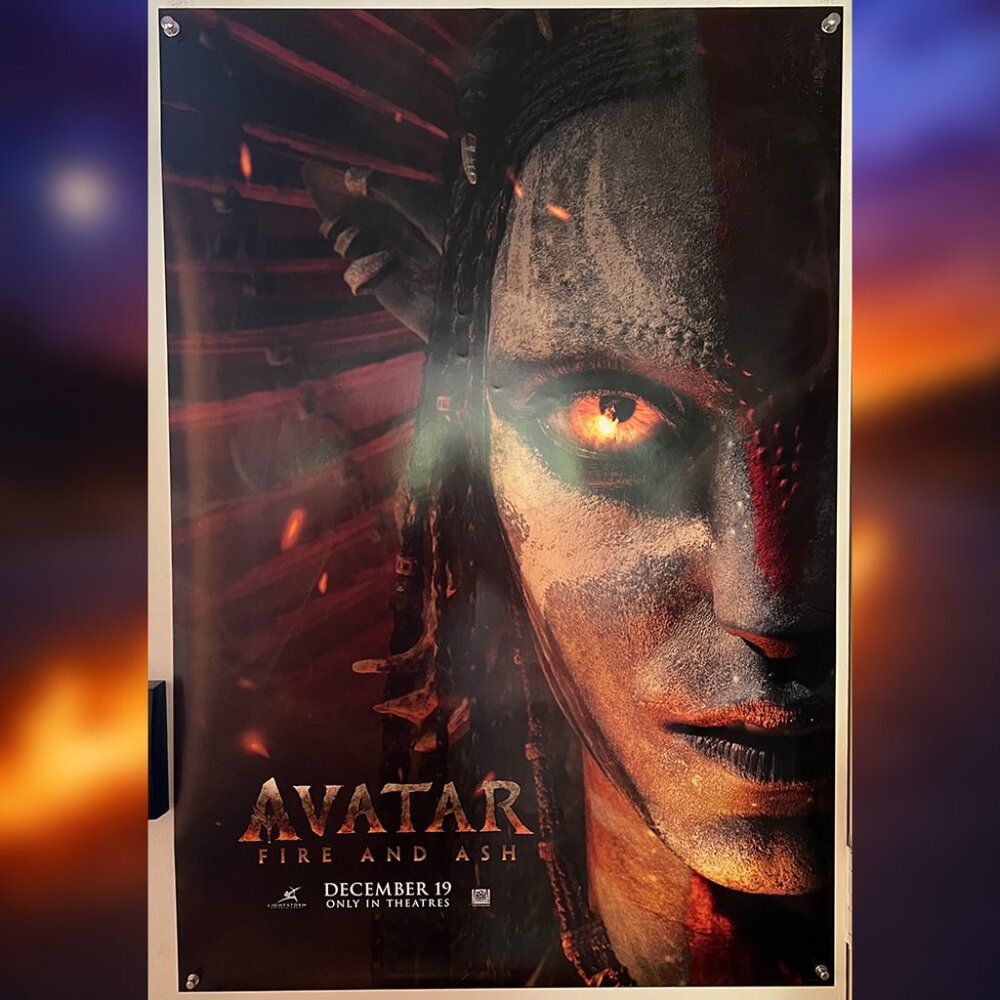AVATAR: FIRE AND ASH (2025) - ORIGINAL DOUBLE SIDED ADVANCE MOVIE POSTER